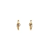 Gold Circular Earrings with Zircons