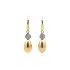 Gold dangle earrings with Zircons