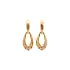 Gold dangle earrings with coloured stones