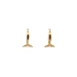 Gold Round Dolphin Earrings