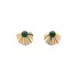 Gold Earrings with Malachite