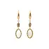 Gold dangle earrings with pearl