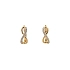 Golden Infinity Earrings with Zirconias