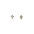 Cross Earrings made of Combination Gold