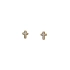Cross Earrings made of Combination Gold
