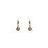 Gold Circular Earrings Hearts with Zircons