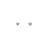 Earrings Hearts made of White Gold