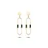 Gold Distinctive Earrings with Enamel