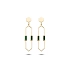 Gold Distinctive Earrings with Enamel