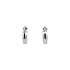 White Gold Round Earrings with Smooth Surface