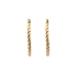 Luxury Yellow Gold Round Earrings with Twisted Design