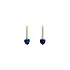 Timeless dangle earrings decorated with sapphire and zircons