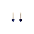 Timeless dangle earrings decorated with sapphire and zircons
