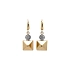 Pendant Earrings with Zircones in Gold