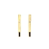 Gold Pendant Earrings with Enamel