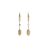 Gold dangle earrings with Zircons