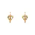 Gold Round Earrings Hearts