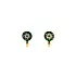 Gold Earrings with Emeralds