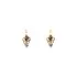 Gold Circular Earrings with Zircons