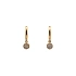 Gold Circular Earrings with Zircons