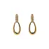 Gold dangle earrings with Zircons