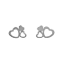 White Gold Hearts Earrings