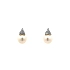 Pecky Earrings with White Gold Pearl