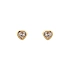 Gold Earrings Heart with Zircons