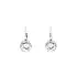 Earrings with White Gold Zircons
