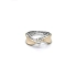 Engagement Ring with Zircon made of Combined Gold