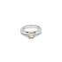 Engagement Ring with Zircon made of Combined Gold