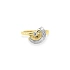 Gold Ring with Zircon made of Combined Gold