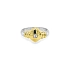Gold Ring with Zircon made of Combined Gold