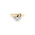Gold Ring with Zircones made of Combined Gold
