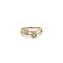 Gold Ring with Zircones Flower