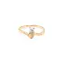 Gold Engagement Ring with Zircon