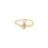 Gold Engagement Ring with Zircon