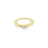 Gold Engagement Ring with Zircon