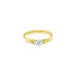 Gold Engagement Ring with Zircon