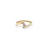 Gold Engagement Ring with Zircon
