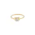 Gold Engagement Ring with Zircon