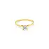Gold Engagement Ring with Zircon