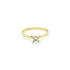 Gold Engagement Ring with Zircon