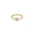 Gold Engagement Ring with Zircon