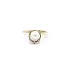 Gold Ring with Pearl and Zircones