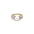 Ring with Pearl of Combination Gold