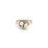 Gold Ring with Pearls and Zircons