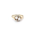 Gold Ring with Pearls and Zircons