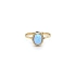 Gold Ring with Blue Opal