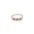 Gold Ring with Pink Stones